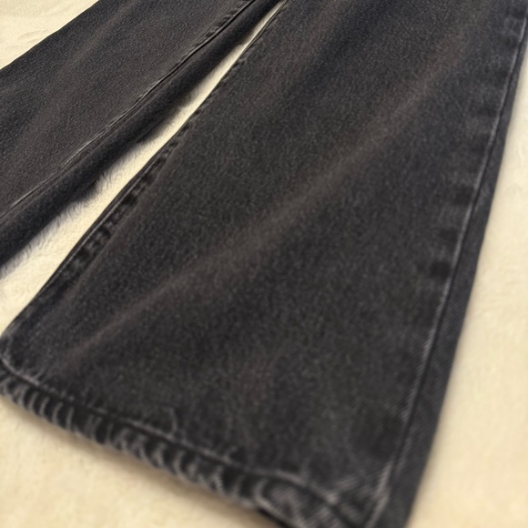 Denim Forum The Farrah Hi-Rise Wide Jean - Black - Picture 4 of 13
